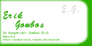 erik gombos business card